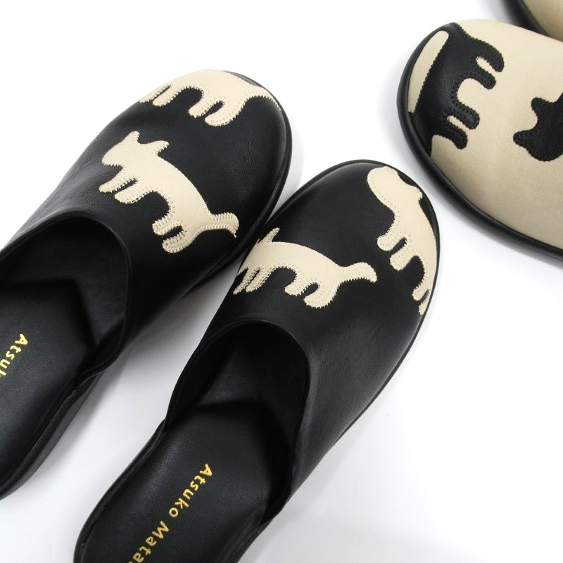 Atsuko Matano アツコ マタノ サンダル  シルエットネコ /BK